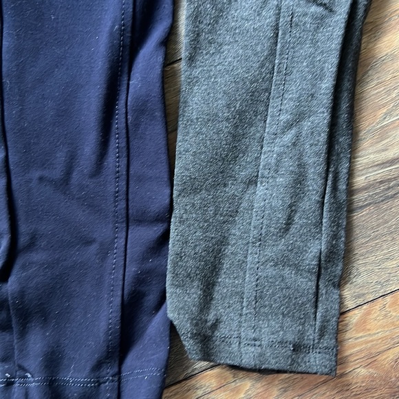 Set of two navy and gray structured leggings - Picture 3 of 3